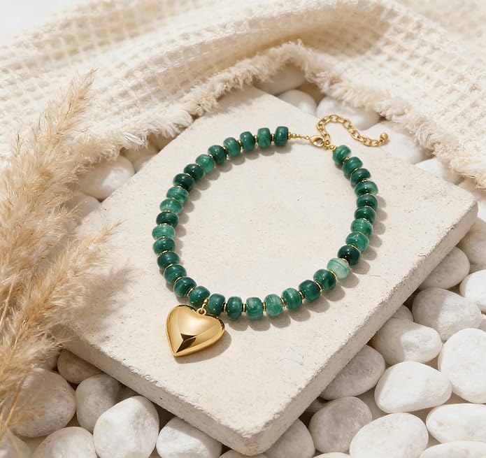 Chunky Beaded Necklaces for Women - Boho Statement Necklace Jewelry Accessories，Handmade Fashion Jewelry for Summer Vacation & Beach Party, Birthday Gifts for Women